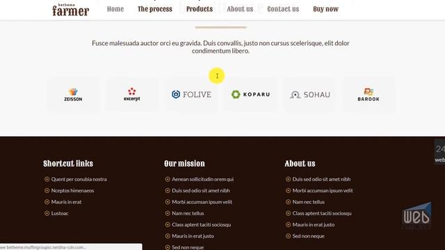 Шаблон Фермерские угодья Сайт визитка вашего бизнеса смотреть онлайн