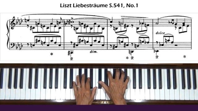 Liszt Liebesträume No.1 S. 541 Piano Tutorial Part 1 смотреть онлайн