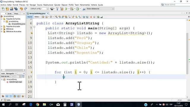 ArrayList de String Ejemplo en JAVA Netbeans смотреть онлайн