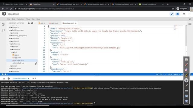 Deploy Node.js app and Rest Service Google Cloud смотреть онлайн