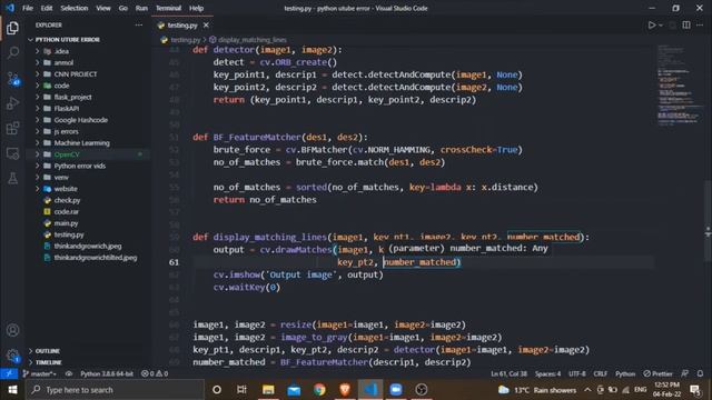 cv2.error: OpenCV(4.5.5) :-1: error: (-5:Bad argument) in function 'drawMatches' || cv.drawMatches смотреть онлайн