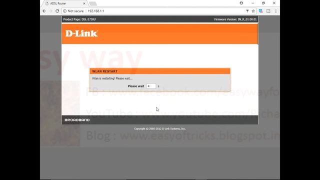 D-Link Modem/Router Wi-Fi Configuration[wi-fi Password Set/Change], Wireless N 150 ADSL2+Router - 1 смотреть онлайн