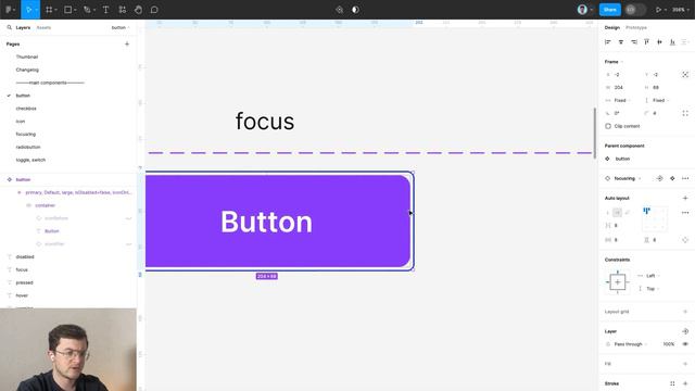Кнопка, Button, CTA. Дизайн система в Фигме