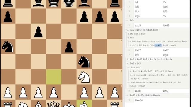 Атака Жареной Печенки или Атака Фегателло || Дебют за белых || Шахматы смотреть онлайн