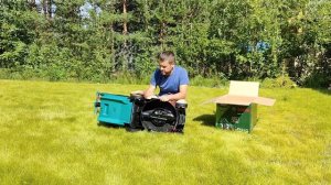 Bosch ARM 37. распаковка. обзор на газонокосилку