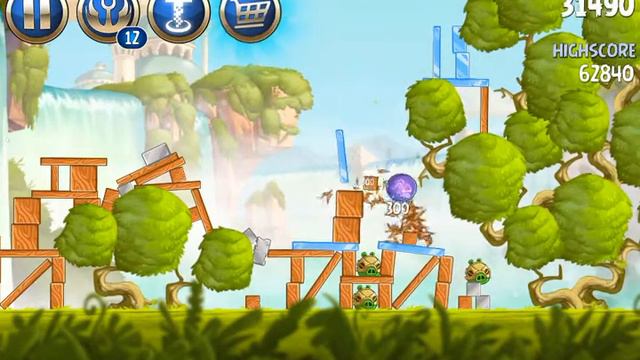 Angry Birds Star Wars 2 / Naboo Invasion / Level B1-19 / All Three Stars walkthrough смотреть онлайн