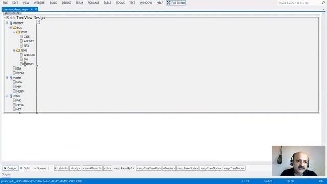 TreeView Control in ASP.NET C# смотреть онлайн