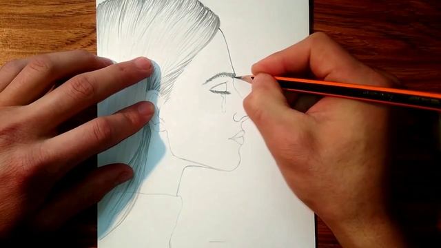How to draw a sad girl - step by step - Как нарисовать грустную девушку смотреть онлайн
