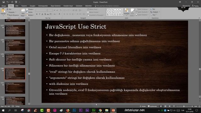 JS Ders 63 Use Strict (Bölüm 2) смотреть онлайн