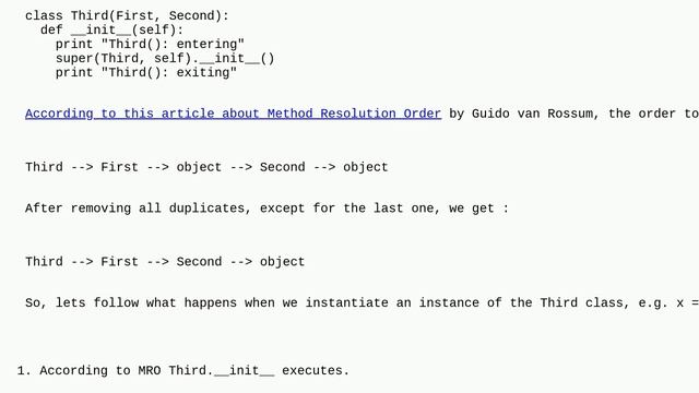 How does Python's super() work with multiple inheritance? смотреть онлайн