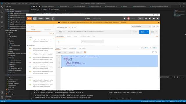 11 - BACKEND NODE COM TYPESCRIPT E FIREBASE - CRIAR CLIENTE BANCO DE DADOS FIRESTORE смотреть онлайн