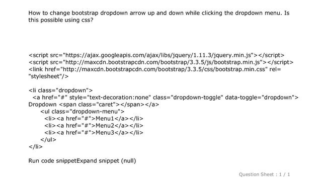 HTML : Is this possible to change dropdown arrow up and down in bootstrap смотреть онлайн
