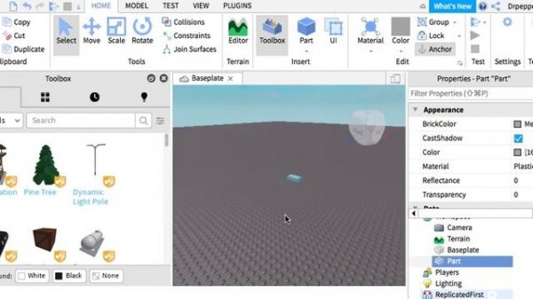 how to anchor a part in roblox studio