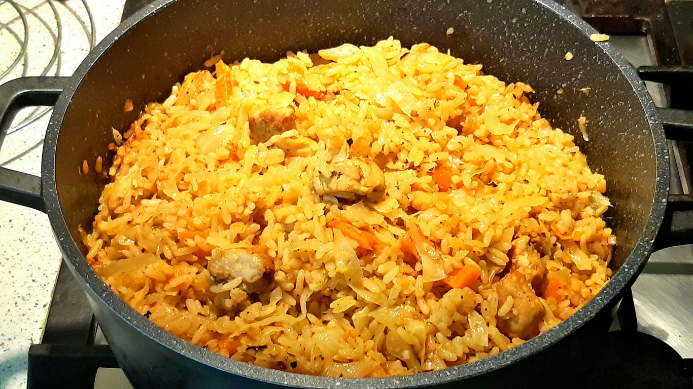 ПЛОВ СО СВЕЖЕЙ КАПУСТОЙ ,ТАКОГО ВЫ ЕЩЁ НЕ ЕЛИ Кулинарный рецепт смотреть онлайн