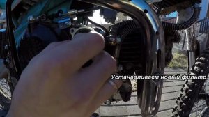 Обслуживание питбайка bse Zongshen 190 (замена масла и фильтра).