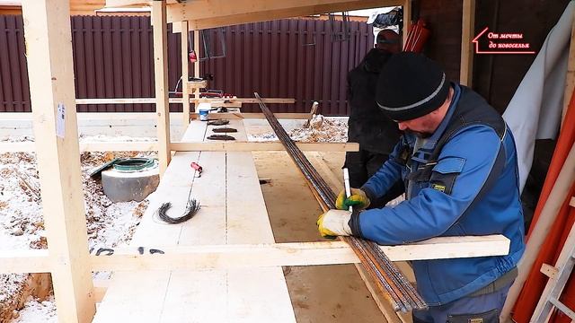 УШП. Армирование балок. Футляры. Канализация. #2 смотреть онлайн