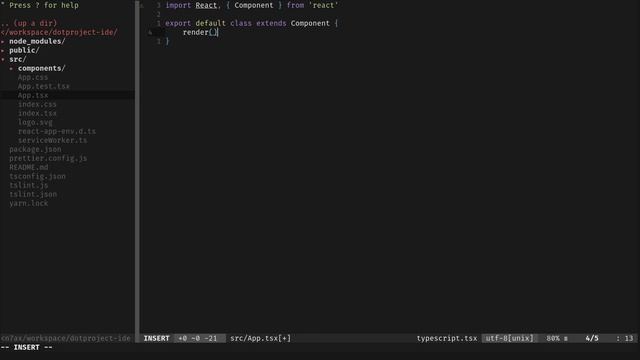 [DEMO] Vim/NeoVim Typescript React with TSlint, Prettier, Code Intellisense and more смотреть онлайн