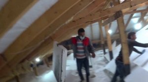 Утепление чердака вспученным перлитом