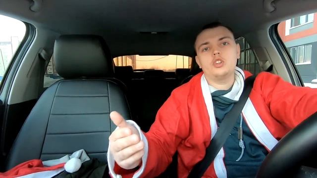 Яндекс такси Новосибирск. Сколько чаевых оставят деду морозу? Снова наблевали в такси смотреть онлайн