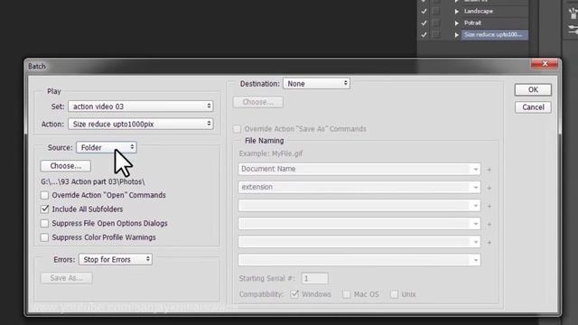 #93 Automatic Work with Action in adobe Photoshop (Insert Conditional, Insert path, batch) смотреть онлайн