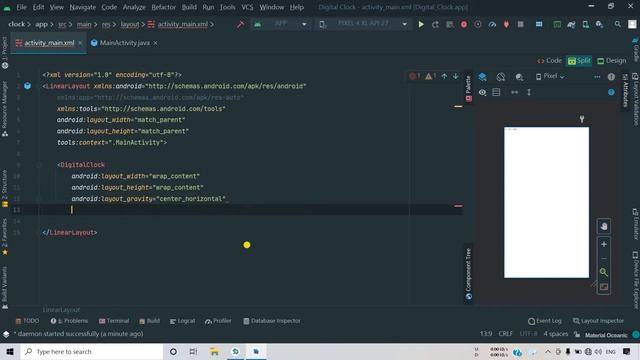 How to Create Digital Clock In Android Studio || Developer Deepak || Android Tutorials # 12 смотреть онлайн