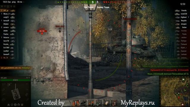 WOT: Siegfried Line - KV-1S - 3 frags смотреть онлайн