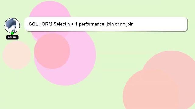 SQL : ORM Select n + 1 performance; join or no join смотреть онлайн