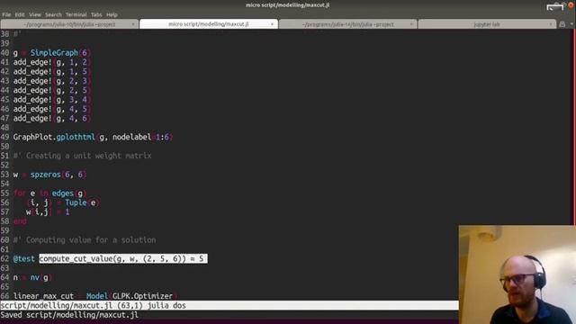 JuMPTutotials: Maxcut and semi-definite optimization смотреть онлайн