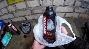 Чистка и смазка воздушного мото фильтра (паралон)