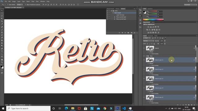 RETRO TEXT EFFECT | PHOTOSHOP EFFECTS | PHOTOSHOP TUTORIAL смотреть онлайн