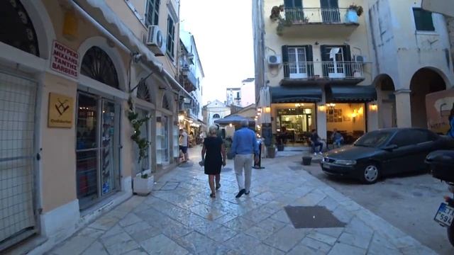 CORFU 2022 Greece Corfu-Town walking tour 4k  КОРФУ 2022 Вечерний Корфу-Таун 4К