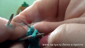 Как закрыть петли спицами в конце и как закончить вязание (первый способ). Урок 11