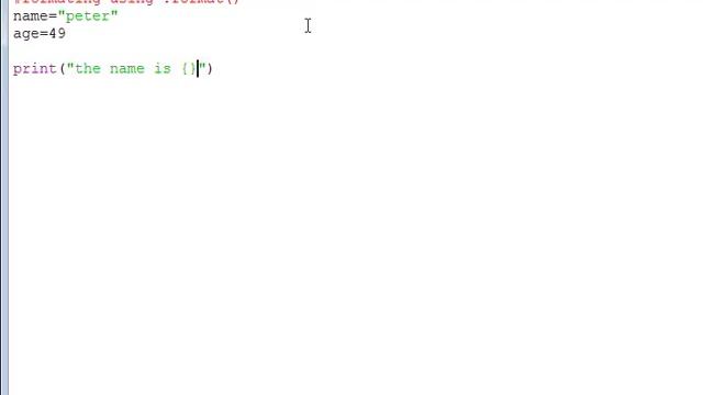 Formating using .format() in Python смотреть онлайн