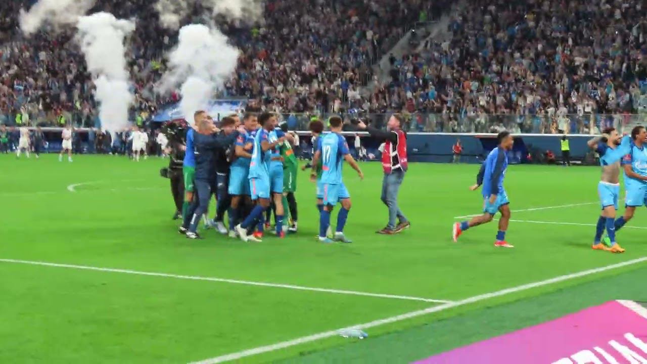 Последний пенальти в серии и празднование - ЗЕНИТ-ЦСКА смотреть онлайн