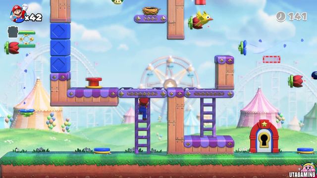 Mario vs. Donkey Kong (Switch) - World 4: Merry Mini-Land (All Gold Stars) смотреть онлайн