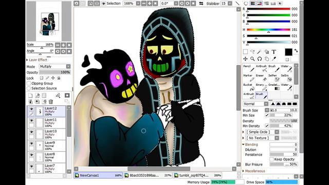 SpeedPaint Paperjam x Gradient Undertale смотреть онлайн