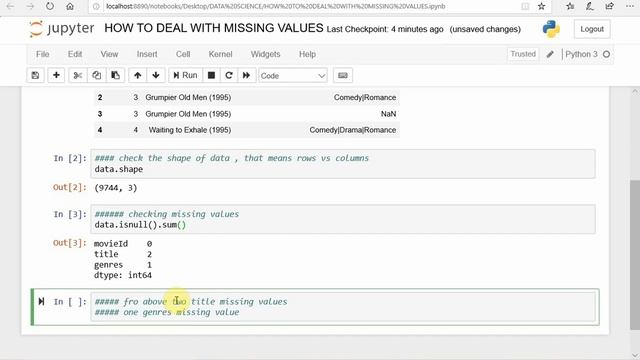 Python Pandas : How to deal with missing values in Pandas смотреть онлайн