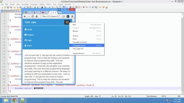 Customize Navigation Bar Change Color of Navbar in Bootstrap in Tamil смотреть онлайн