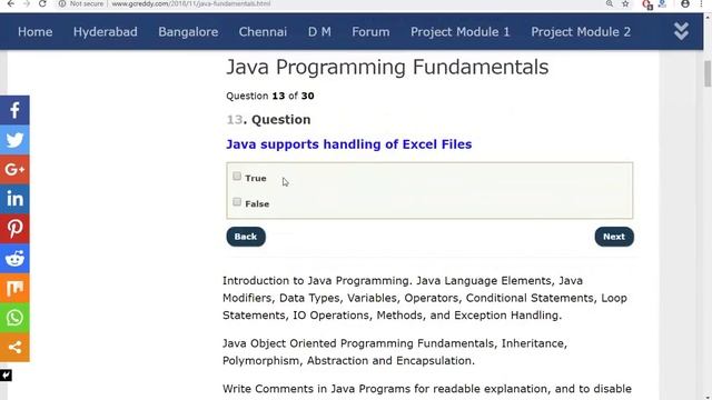 Java Programming Fundamentals Test смотреть онлайн