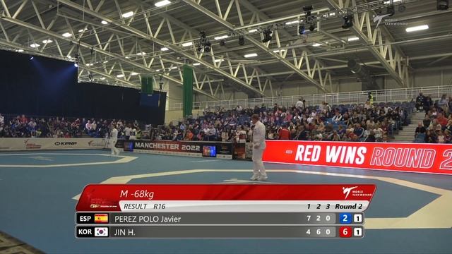 217 R-16 M-68kg ? PEREZ POLO Javier ESP vs ? JIN Ho-jun KOR I Manchester 2022 World Taekwondo GP смотреть онлайн