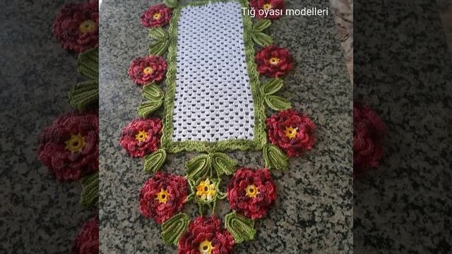 Tam 100 Adet 👌 Tığ işi dantel salon takımları //Crochet table runner models //Masa konsol runner смотреть онлайн