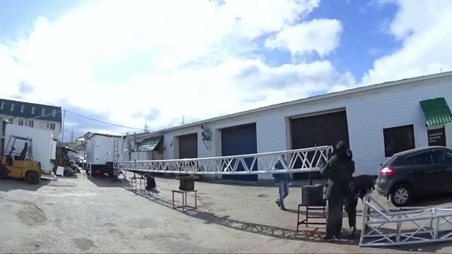 Подъем мачты на МБС