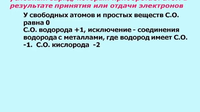 Химия. Степень окисления смотреть онлайн