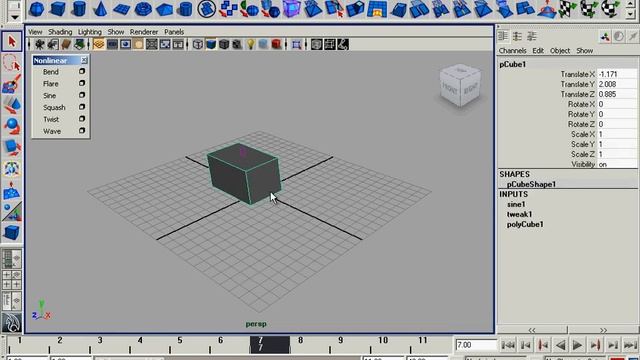 Деформаторы Sine и Squash в Autodesk Maya 2010 (29/42) смотреть онлайн