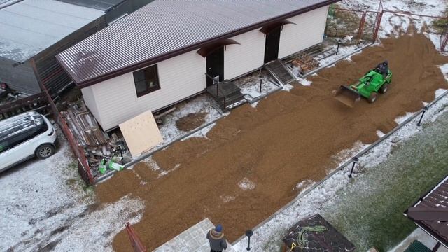 Быстрое устройство парковки загородного участка. Avant 420. Благоустройство различной сложности. смотреть онлайн