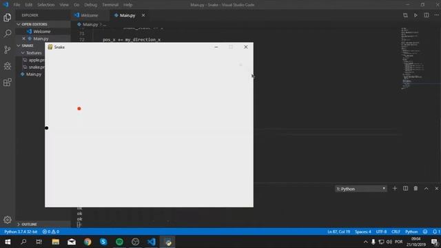 Creating Snake game in 1 hour - Python смотреть онлайн