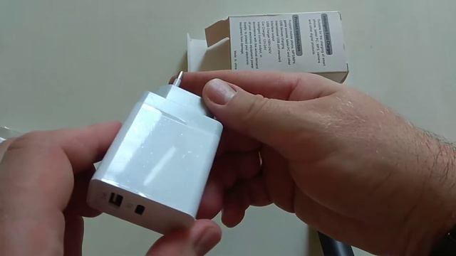 GEARBEST SpedCrd 30W USB PD Charger Fast Charger Power 2 Ports Travel Wall Quick Charger - WHITE