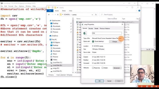 File Handling - Part 5 (Writing in CSV files) смотреть онлайн