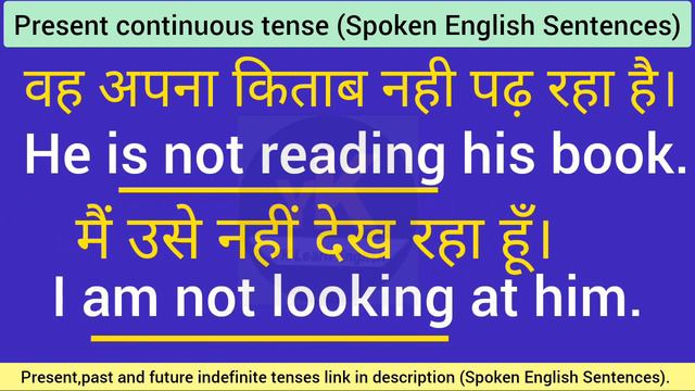 65+Present Continuous Tense With Examples | Continuous Spoken English Sentences смотреть онлайн