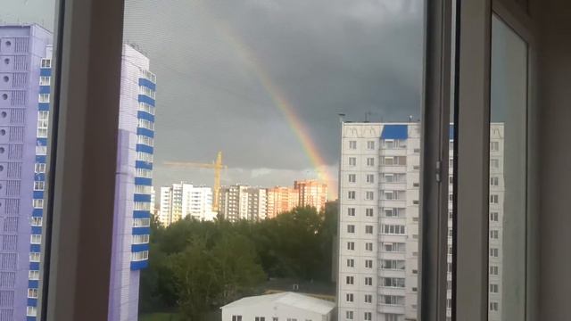 ДВОЙНАЯ РАДУГА в Перми. Вид с улицы Тургенева. смотреть онлайн